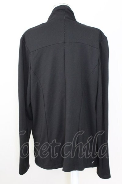 画像2: KMRii / Rayon Jersey Dreap ライダースジャケット 3 ブラック T-25-08-06-028-KM-ja-YM-ZT110 (2)