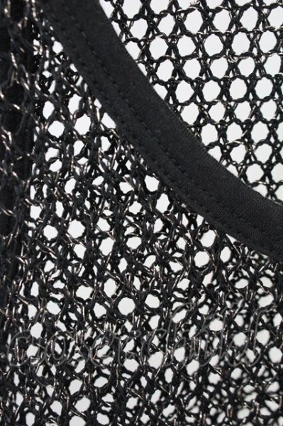 画像3: CavariA / 金糸混メッシュタントップ 44 ブラックｘゴールド T-25-08-06-004-Ca-to-YM-ZT106 (3)