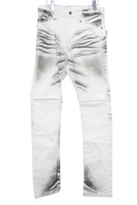 TORNADO MART / スプレー加工ストレッチスキニーデニムパンツ S ホワイトｘブラック T-25-08-06-031-TO-pa-YM-ZT368