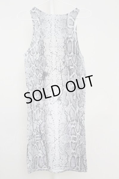 画像2: MIDAS / パイソンプリントロングタンクトップ  ホワイト T-25-08-06-005-MI-to-YM-ZT (2)