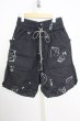 画像1: A.F ARTEFACT / PYRA PATTERN PRINT CARGO BASKET ショートパンツ 3 ブラック T-25-08-06-038-A.-pa-YM-ZT109 (1)