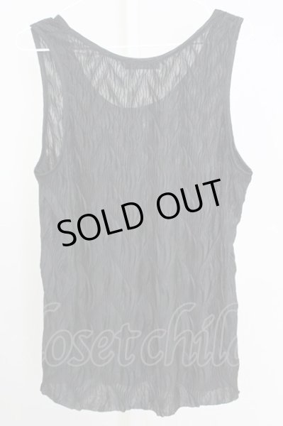 画像2: TORNADO MART / ウェーブプリーツタンクトップ  ブラック T-25-08-06-006-TO-to-YM-ZT (2)