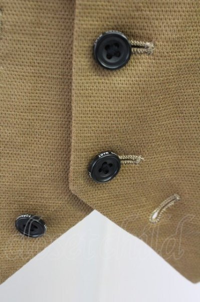 画像4: TORNADO MART / 綿麻ジレ ベスト S ダークベージュ T-25-08-06-001-TO-to-YM-ZT106 (4)