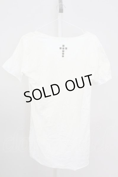 画像2: goa / バックスタッズクロスTシャツ  アイボリー T-25-08-06-008-go-ts-YM-ZT (2)