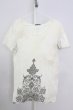 画像1: goa / ペイズリープリントムラ染めTシャツ  オフホワイト T-25-08-06-009-go-ts-YM-ZT106 (1)