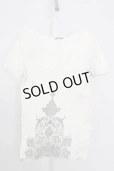 画像1: goa / ペイズリープリントムラ染めTシャツ  オフホワイト T-25-08-06-009-go-ts-YM-ZT106 (1)