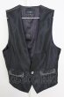 画像1: CIVARIZE / グリッターストライプ刺繍入りジレ　ベスト 46 ブラックｘシルバー T-25-08-06-002-CI-to-YM-ZT106 (1)