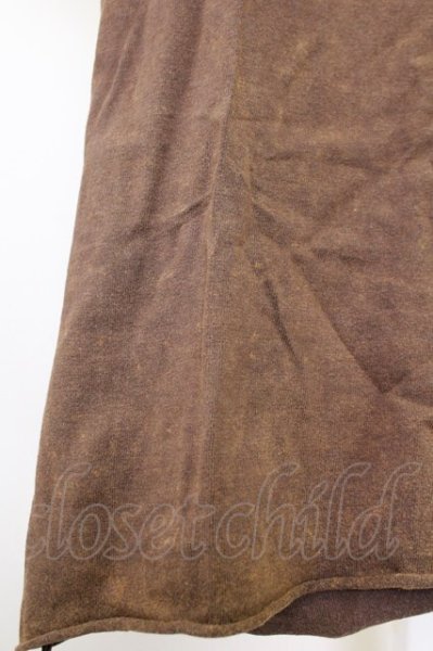 画像6: goa / ショットガンダメージピアシング Tシャツ  ブラウン T-25-08-06-015-go-ts-YM-ZT107 (6)