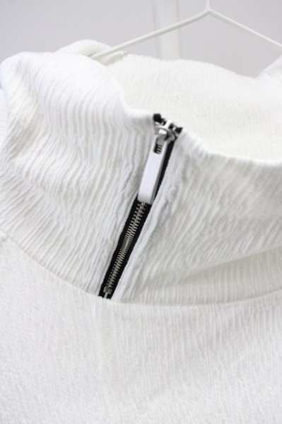 画像3: NO ID. BLACK / オフタートルZIPプルオーバー 2 ホワイト T-25-08-29-002-NO-to-YM-ZT144 (3)