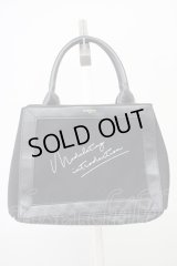 NIL DUE / NIL UN TOKYO / LEATHER MASKING CANVAS TOTE バッグ（S）  ブラック T-25-08-29-018-NI-ba-YM-ZT