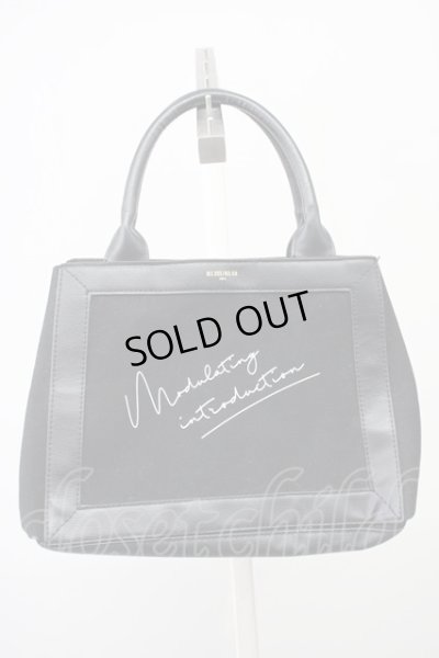 画像1: NIL DUE / NIL UN TOKYO / LEATHER MASKING CANVAS TOTE バッグ（S）  ブラック T-25-08-29-018-NI-ba-YM-ZT