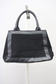 画像2: NIL DUE / NIL UN TOKYO / LEATHER MASKING CANVAS TOTE バッグ（S）  ブラック T-25-08-29-018-NI-ba-YM-ZT (2)