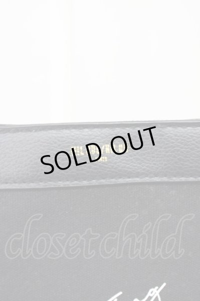 画像4: NIL DUE / NIL UN TOKYO / LEATHER MASKING CANVAS TOTE バッグ（S）  ブラック T-25-08-29-018-NI-ba-YM-ZT (4)