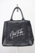 画像1: NIL DUE / NIL UN TOKYO / LEATHER MASKING CANVAS TOTE バッグ（L）  ブラック T-25-08-29-019-NI-ba-YM-ZT (1)