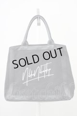 NIL DUE / NIL UN TOKYO / LEATHER MASKING CANVAS TOTE バッグ（L）  ブラック T-25-08-29-019-NI-ba-YM-ZT