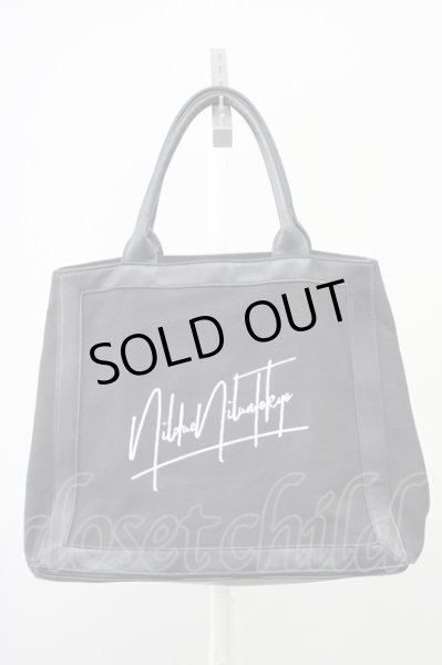 画像1: NIL DUE / NIL UN TOKYO / LEATHER MASKING CANVAS TOTE バッグ（L）  ブラック T-25-08-29-019-NI-ba-YM-ZT (1)