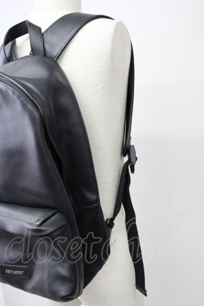 画像2: Moonage Devilment / レザーバックパック  ブラックｘシルバー T-25-08-29-020-Mo-ba-YM-ZT
