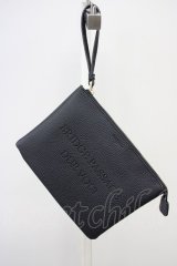 NIL DUE / NIL UN TOKYO / LEATHER CLUTCH バッグ  ブラック T-25-08-29-021-NI-ba-YM-ZT