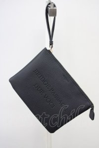 NIL DUE / NIL UN TOKYO / LEATHER CLUTCH バッグ  ブラック T-25-08-29-021-NI-ba-YM-ZT-MK002