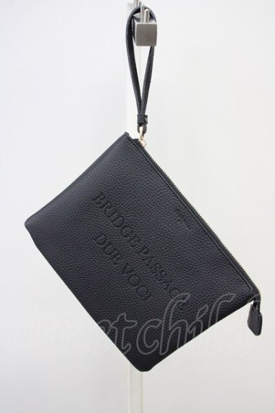 画像1: NIL DUE / NIL UN TOKYO / LEATHER CLUTCH バッグ  ブラック T-25-08-29-021-NI-ba-YM-ZT