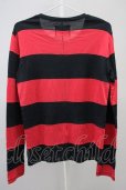 画像2: s'exprimer / ボーダーカットソー 44 ブラックｘレッド T-25-08-29-003-s'-to-YM-ZT (2)