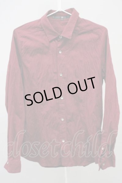 画像1: NO ID. / Cストレッチクレープショートカラーシャツ 1 ワイン T-25-08-29-005-NO-sh-YM-ZT144 (1)