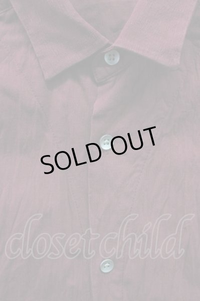 画像3: NO ID. / Cストレッチクレープショートカラーシャツ 1 ワイン T-25-08-29-005-NO-sh-YM-ZT144 (3)