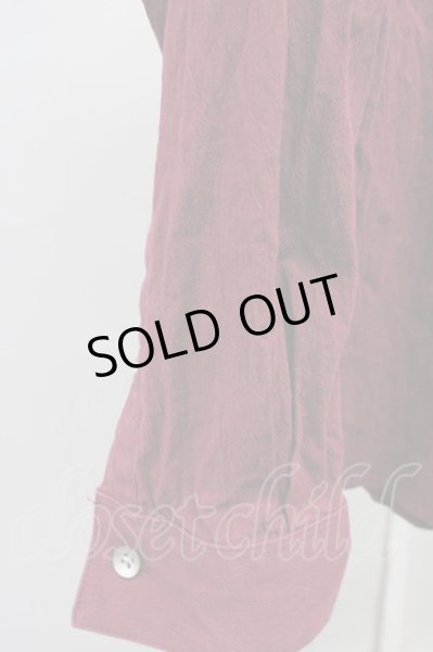 画像4: NO ID. / Cストレッチクレープショートカラーシャツ 1 ワイン T-25-08-29-005-NO-sh-YM-ZT144 (4)