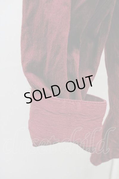 画像7: NO ID. / Cストレッチクレープショートカラーシャツ 1 ワイン T-25-08-29-005-NO-sh-YM-ZT144 (7)