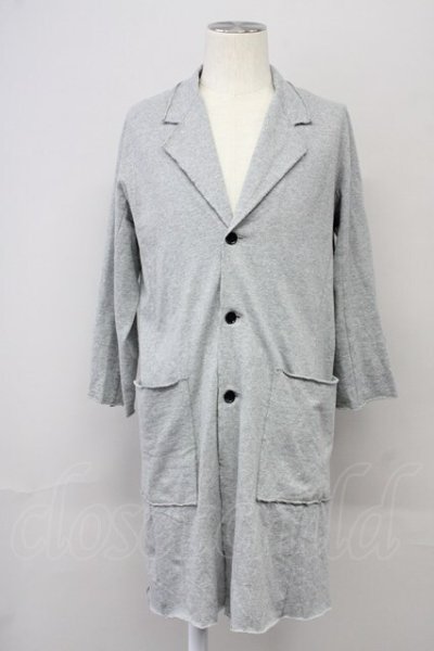 画像1: NO ID. / C天竺カットオフ7分袖チェスタージャケット 1 グレー T-25-08-29-006-NO-to-YM-ZT