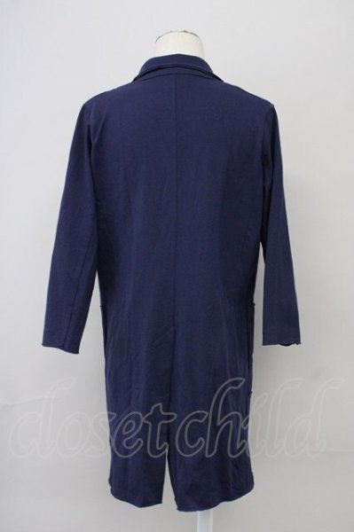 画像2: NO ID. / C天竺カットオフ7分袖チェスタージャケット 1 ネイビー T-25-08-29-007-NO-to-YM-ZT144 (2)