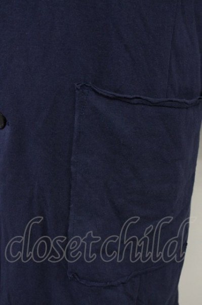 画像5: NO ID. / C天竺カットオフ7分袖チェスタージャケット 1 ネイビー T-25-08-29-007-NO-to-YM-ZT144 (5)
