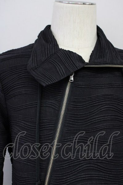 画像3: TORNADO MART / 格子ウェーブ7分袖スタンドジャケット M ブラック T-25-08-29-008-TO-to-YM-ZT144 (3)