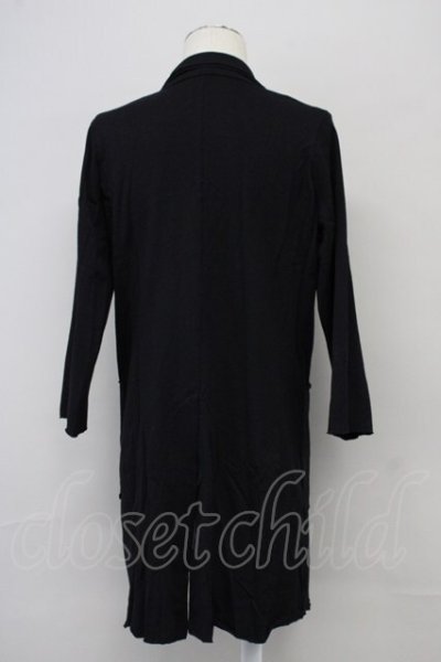 画像2: NO ID. / C天竺カットオフ7分袖チェスタージャケット 1 ブラック T-25-08-29-009-NO-to-YM-ZT