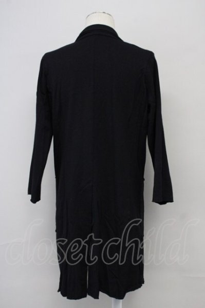 画像2: NO ID. / C天竺カットオフ7分袖チェスタージャケット 1 ブラック T-25-08-29-009-NO-to-YM-ZT144 (2)