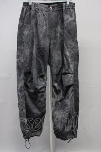 NO ID. / ブリーチデニムワイドパンツ 2 ブラック T-25-08-29-010-NO-pa-YM-ZT141