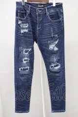 CavariA / リペアストレッチデニムパンツ 44 インディゴ T-25-08-29-012-Ca-pa-YM-ZT