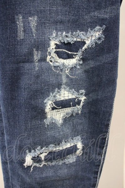 画像5: CavariA / リペアストレッチデニムパンツ 44 インディゴ T-25-08-29-012-Ca-pa-YM-ZT141 (5)