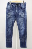 画像1: CavariA / ヒゲ加工ストレッチデニムパンツ 44 インディゴ T-25-08-29-013-Ca-pa-YM-ZT (1)