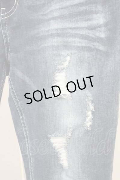 画像4: CavariA / ダメージストレッチデニムパンツ 44 インディゴ T-25-08-29-014-Ca-pa-YM-ZT141 (4)