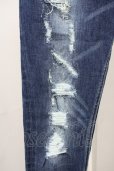 画像5: CavariA / ダメージストレッチデニムパンツ 44 インディゴ T-25-08-29-014-Ca-pa-YM-ZT