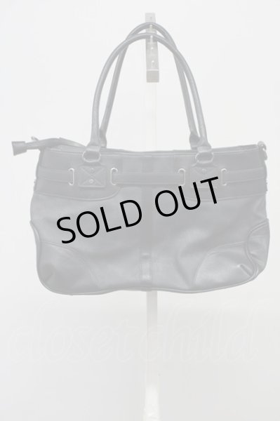 画像2: TORNADO MART / デニムPUベルテッドボストンバッグ  ブラック T-25-09-03-023-TO-ba-YM-ZT (2)