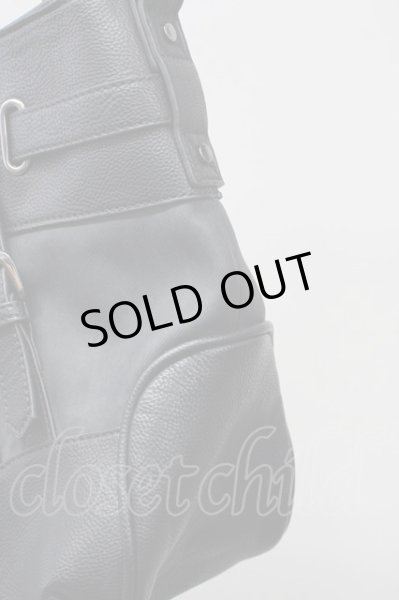 画像3: TORNADO MART / デニムPUベルテッドボストンバッグ  ブラック T-25-09-03-023-TO-ba-YM-ZT (3)