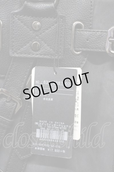 画像7: TORNADO MART / デニムPUベルテッドボストンバッグ  ブラック T-25-09-03-023-TO-ba-YM-ZT (7)