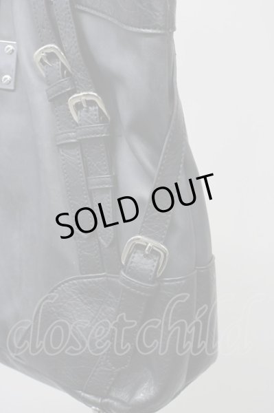 画像3: TORNADO MART / デニムライクベルテッドトートバッグ  ブラック T-25-09-03-024-TO-ba-YM-ZT-MK002 (3)