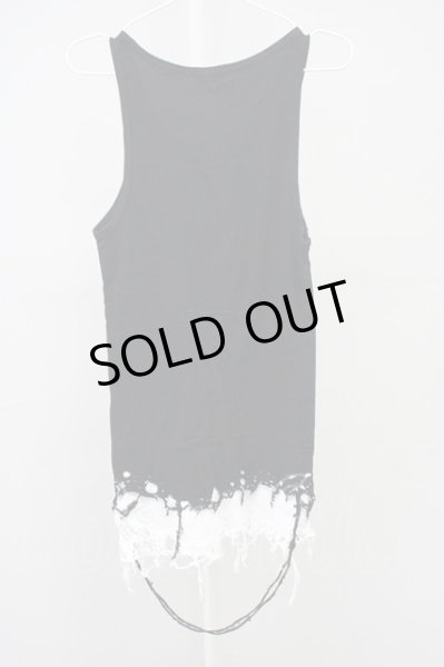 画像2: JURY BLACK / オパールダメージレイヤードタンクトップ M ブラックｘホワイト T-25-09-03-004-JU-to-YM-ZT (2)