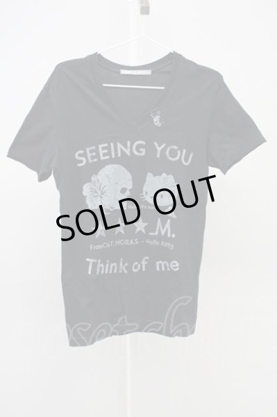 画像1: FranCisT_MOR.K.S. / Hello Kittyコラボ Tシャツ 2 ブラック T-25-09-03-007-Fr-to-YM-ZT (1)