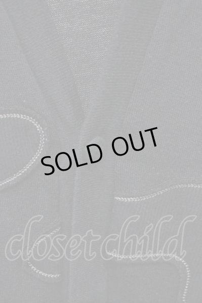 画像4: STUD MUFFIN / 立体デザイン五分袖カーディガン  ブラック T-25-09-03-008-ST-to-YM-ZT064 (4)