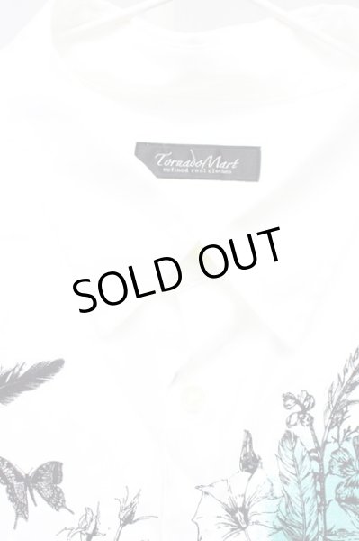 画像3: TORNADO MART / フラワーバタフライプリントシャツ LL ホワイト T-25-09-03-009-TO-sh-YM-ZT (3)