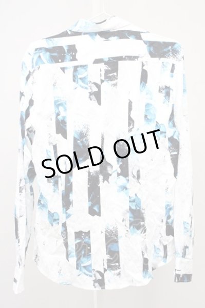 画像2: TORNADO MART / フラワーストライププリントシャツ LL ブルーｘホワイト T-25-09-03-010-TO-sh-YM-ZT (2)